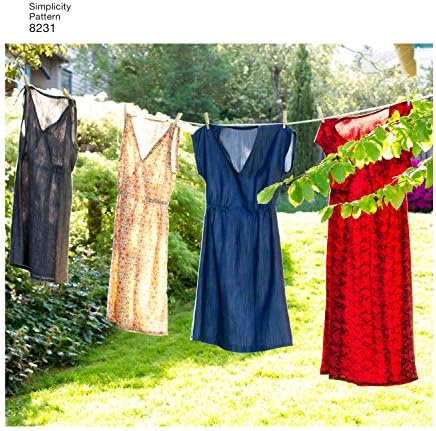 Образец за шиене женски лятна рокля Simplicity 8231, 4 Фасона, Размери 6-14