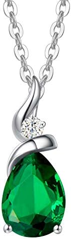 FANCIME, Дамско Колие с окачване от бяло Злато 14 К, с диамантен пръстен, Колие във формата на капки Круши, Подаръци за рожден Ден,
