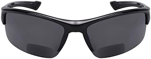 Mass Vision 2 Чифта унисекс-бифокальных слънчеви очила за четене - Спортни слънчеви очила с обвивка, сертифицирани ANSI Z87.1