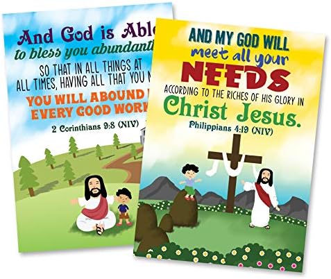 Нови Християнски Плакати с Божиите Благословии (12 броя в опаковка) - Вдъхновяващи Плакат с Библейски Стихове за мъже, Жени, юноши