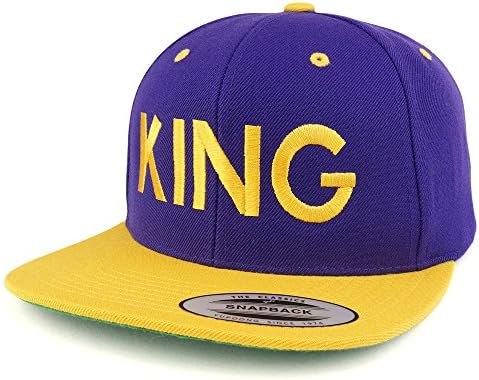 Моден Магазин за дрехи King два цвята Бродирани бейзболна шапка възстановяване на предишното положение с Плосък Козирка