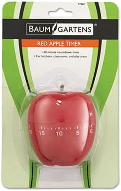 Таймер форма на Червена Ябълка с диаметър 4 инча