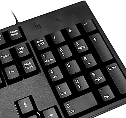 жични клавиатура areclern 104 Клавиши, Водоустойчива Ергономични Компютърни Клавиатури, подходящи за игри и работа на Черно