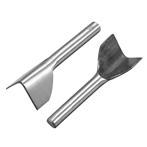 uxcell V-Образен Комплект Перфораторов за рязане на кожа 10 мм-40 мм Инструмент за Пробиване края на каишка за Направата на колан,