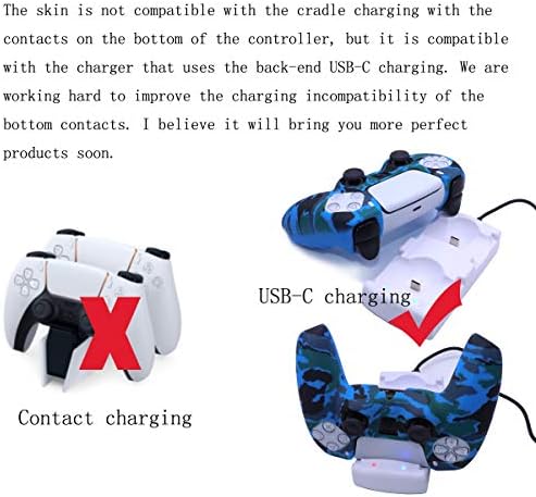 Sofunii 2 Опаковки Силиконови обвивки контролер, Противоскользящий Калъф, Защитен ръкав за контролер Playstation 5 /PS5 с 8 капачки