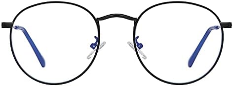 Блокиране на Синя Светлина Очила за жени, Мъже Кръгли Метални Анти-Син Лъч за Компютър, Блокиращ Вредните Лъчи, UV-Блокер Точките