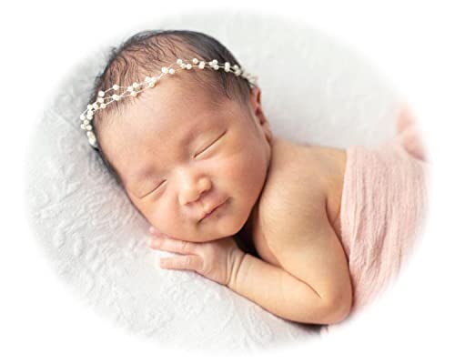 EDERA Реквизит За Снимки на Новороденото, Бебешки Фотосесии, Перлени Ленти За Глава, Превръзка За Представляващи Момичета (цвят