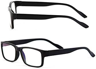 Магнитни поставки за очила Readerest (3 опаковки) и Сини светозащитные очила за четене (черно, без увеличение)