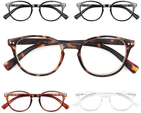 OKH Очила за четене, за Жени, Мъже, Ридеры за Жени, Мъже 5 Опаковки Синя Светлина Блокер Очила за Четене 2.50