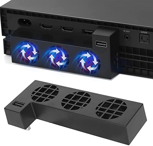 Докинг станция с охлаждащ вентилатор за Xbox ONE X, Външен USB охладител с интелектуален на горивото и 3 охлаждающими вентилатори,