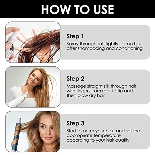 NOOBECR Термозащитный спрей за коса, Термозащитный спрей за всеки тип коса, Термозащитный спрей - Незаличими Спрей-балсам за изглаждане