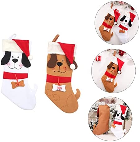 Abaodam 2 бр. Коледни Чорапи за Кучета, Коледни Чорапи, Украса за Коледна Украса, Коледни Чорапи, Коледни Чорапи, Персонални Коледни