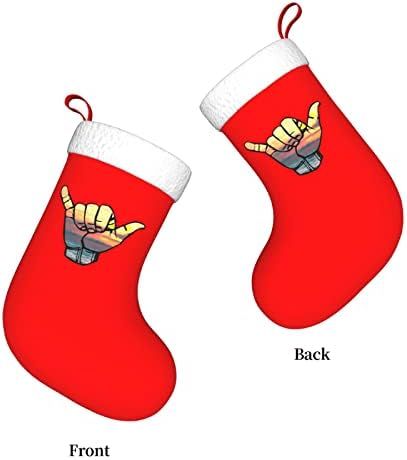 Сладки Коледни Чорапи-Рока WARFARF, Украшения за Елхи, Коледни Чорапи за Коледа на Празнични партита, Подаръци 18 Инча