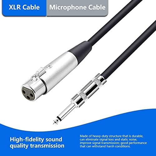 Микрофон Кабел DAUERHAFT, Гъвкав Висококачествен Микрофон кабел XLR до 1/4 Инча за микрофон, за Оборудване Камери, за Смесител,