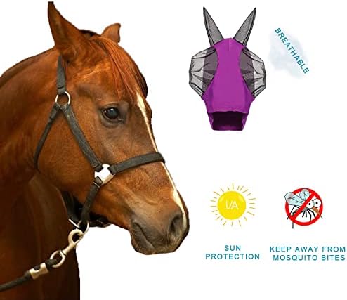 Подобрена UV-маска за езда от мухи с уши - Конче Солнцезащитная маска от Ликра Quiet Ride Elasticity от Мухи със защитата на ушите