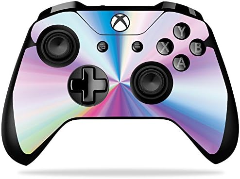 Кожата MightySkins, съвместим с контролера на Microsoft Xbox One X - Rainbow Zoom | Защитно, здрава и уникална vinyl стикер | Лесно