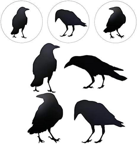 Cabilock Изискан 4шт Моделиране Черен Гарван Подпори Хелоуин Cosplay Подпори Изкуствена Птица