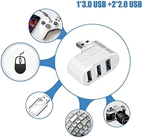 Delarsy USB 2.0 Трехпортовый Хъб 7-Символен Въртящи Hub Трехпортовый Удължител USB Трехпортовый Сплитер VE2