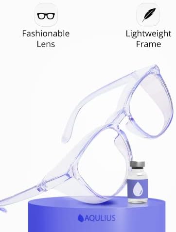 Комплект Aqulius - 2 опаковки Стилни защитни очила, Очила срещу замъгляване, устойчиви на надраскване Защитни очила за жени, Синя светлина, Очила за медицински сестри (р