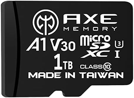Карта Axu AXP4K1T microSDXC капацитет от 1 TB, UHS-I U3, A1, V30, 4K Ultra HD, C10, SD адаптер в комплекта