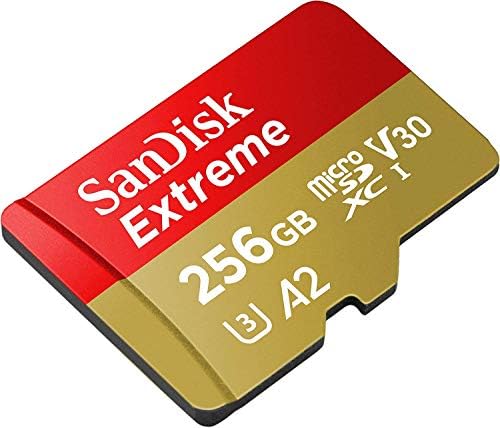 SanDisk Extreme V30 A2 Карта Micro SD с капацитет 256 GB (пет опаковки) за дрона DJI Air 2S (SDSQXA1-256G-GN6MN) от Клас 10, със