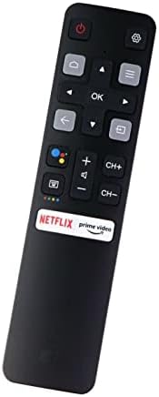 Нов Взаимозаменяеми дистанционно управление RC802V, Съвместим с TCL Android TV с Prime Video, горещи клавиши, Netflix, Без гласова