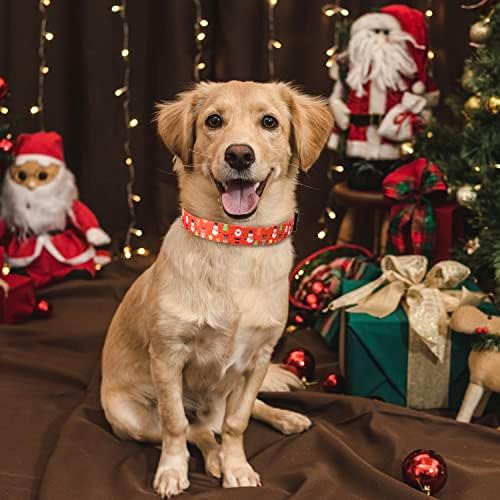 Коледен Яка DALUZ за Кучета, Празничен Коледен Тематичен Нашийник за Кучета с Дядо Коледа, Снеговиком, на Северните Елени, Коледна