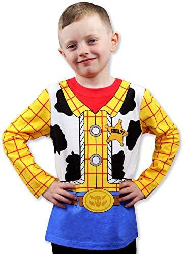 Тениска с дълги ръкави в стил Уди за момчета Дисни Toy Story за бебета, бебета и малки деца – Син / Жълт
