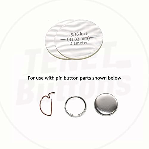 Прозрачни пластмасови майлары за 1-инчов контактни бутони с диаметър 1 5/16 инча (34 мм), Прозрачен капак за консумативи за метални