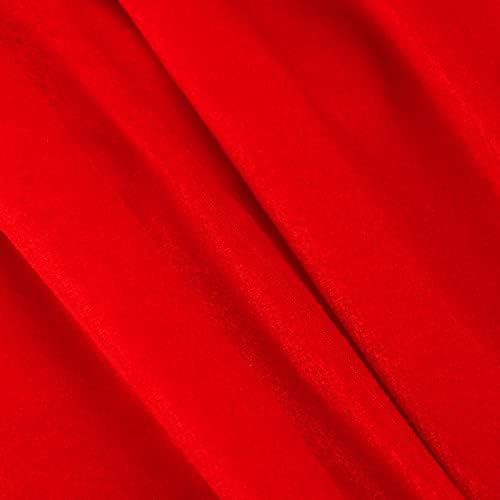 Червено кадифе плат PINGEUI 10 ярда x 65 см, кадифе плат с ниска еластичност на двора за шиене, производство на diy, декориране
