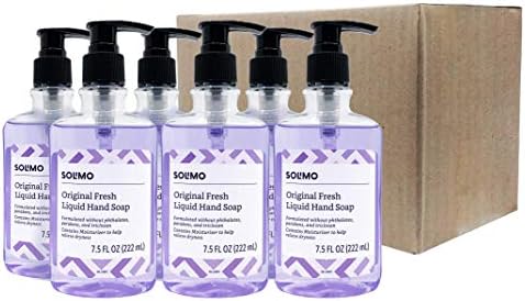 Brand - Течен сапун за ръце Solimo Original Fresh, 7,5 течни унции, опаковка от 6