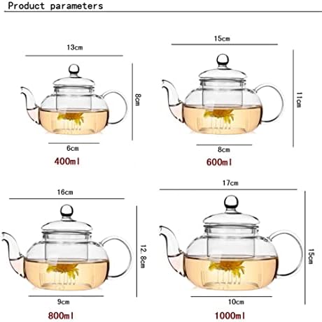 NICEDAYFY Топлоустойчива Стъклена Цветя Кана, Практически Бутилка Цветя Кана за приготвяне на чай Билков Чай от Листа на Кафе