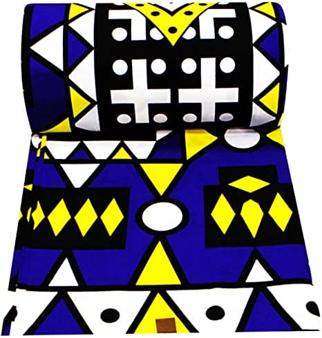 Восъчен плат с африканските принтом Vkceeool, плат Kente, памук, 3 ярд (Fabric-A05)