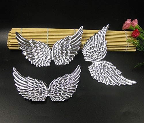 UUYYEO 12 бр., малки криле на ангел, тъканни ленти с аппликацией под формата на крилата, за да работи със собствените си ръце