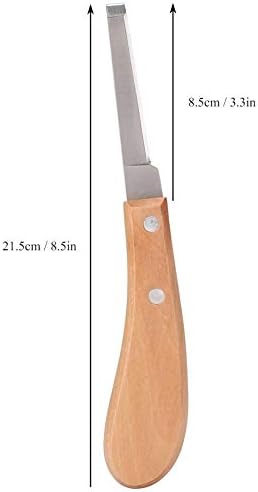 Fdit нож за копитата на кон с прав нож, инструмент за подрязване на копита от въглеродна стомана за едър рогат добитък, коне (2