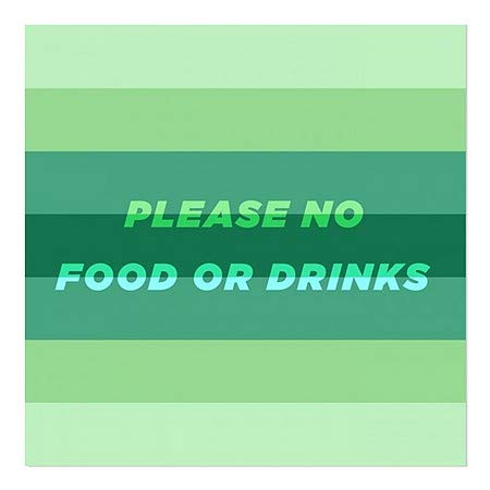 CGSignLab | Моля, Не яжте и не пийте - Модерна Градиент стикер на прозореца | 8 x8