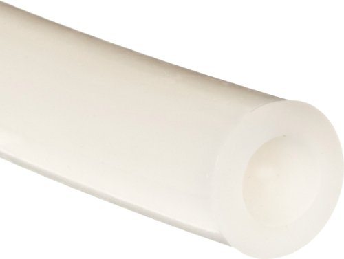 Бяла силиконова тръба, вътрешен диаметър 3/8 инча, Външен диаметър 1/2, Секция 1/16 инча, дължина-10 см