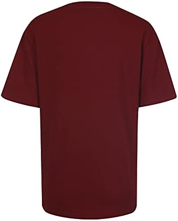 Есенно-Лятна Блуза, Тениска за Момичета с Къс Ръкав 2023, Памучен Тениска с Графичен Писмото Принтом Kawaii, Забавен Топ 7Q 7Q